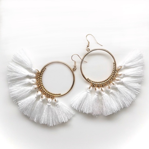 “Arriba!” Boho Tassel Hoop Fun Cute Fringe Earring - Picture 14 of 16
